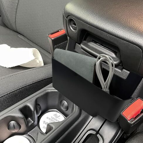 Zxiaochun 4PCS Center Console Organizer Tray for 2018 2019 2020-2023 Jeep Wrangler JL/JLU/4XE & Gladiator JT Accessories, Gear Shift Side Tray Organizer, Hanging Armrest Storage Box (Not for JK/JKU) in Saudi Arabia