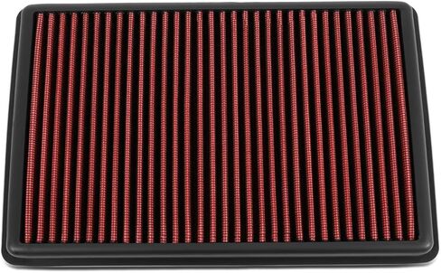 DNA Motoring AFPN-009-RD Clean Air Washable Drop In Panel Air Filter Enhance Engine Performance Power & Acceleration Improve [Compatible with 09-14 Acura TSX] in Kuwait