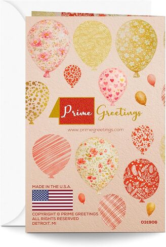 بطاقة عيد ميلاد حفيدة Prime Greetings، مصنوعة في أمريكا، مخزون بطاقات سميك مع ظرف ممتاز معبأ في بريد عرض تقديمي قابل لإعادة الاستخدام، صديق للبيئة، 5 بوصة × 7.75 بوصة in Kuwait