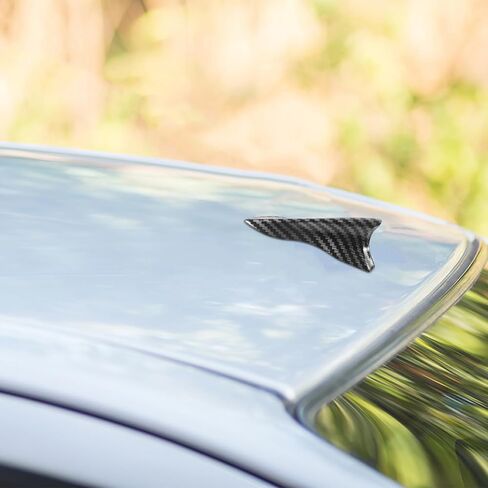 Kichvoe 5pcs Black Carbon Fiber Car Rear Spoiler Wing Set | Universal Car Spoiler for Roof and Rear Bumper | Alerones para Auto in Kuwait