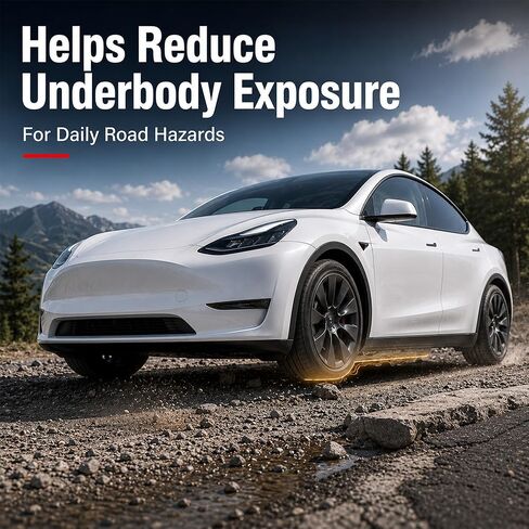 2PCS Coolant Line Skid Plate Guards Compatible with Model Y, Lower Chassis Coolant Pipe Protection Covers No-Drill Car Accessories for 2020-2026 in Saudi Arabia