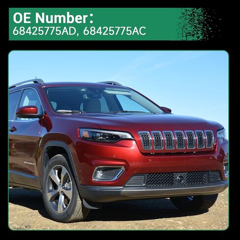 68425775AD Active Grille Shutter Assembly with Motor Upper Radiator Shutter Direct Replacement for Jeep Cherokee 2019 2020 2021 2022 2023 OEM Style Air Intake Shutter in Saudi Arabia