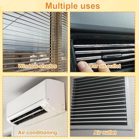 4-Piece Set Blinds Cleaner Tool, Mini Blind Cleaner, Blind Duster for Wood Blinds with Large Blue Green Orange Brushes and Small Orange Brush, Efficient Dust Removal for Window Coverings in Saudi Arabia