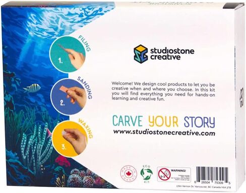 STUDIOSTONE CREATIVE DIY Arts & Crafts Carving Kit Kids Adults Orca Sculpture Soapstone in Saudi Arabia