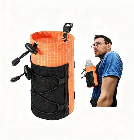 Ultralight Shoulder Strap Water Bottle Holder, Durable Backpack Water Bottle Carrier Fits 8oz-24oz Bottles for Hiking, Running, Travel | Backpack Accessories & Backpack Attachments in Kuwait