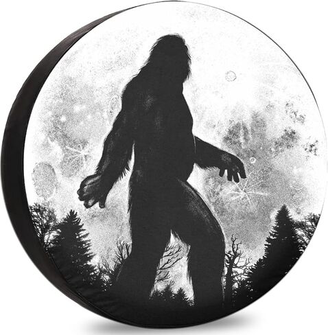 RV Spare Tire Cover Bigfoot Full Moon Weatherproof Dust-Proof Universal for Trailer SUV Van Camp Travel Trailer 12" 13" 14" 15" 16" 17 Inch in Saudi Arabia