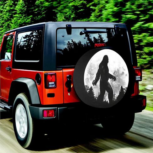 RV Spare Tire Cover Bigfoot Full Moon Weatherproof Dust-Proof Universal for Trailer SUV Van Camp Travel Trailer 12" 13" 14" 15" 16" 17 Inch in Saudi Arabia