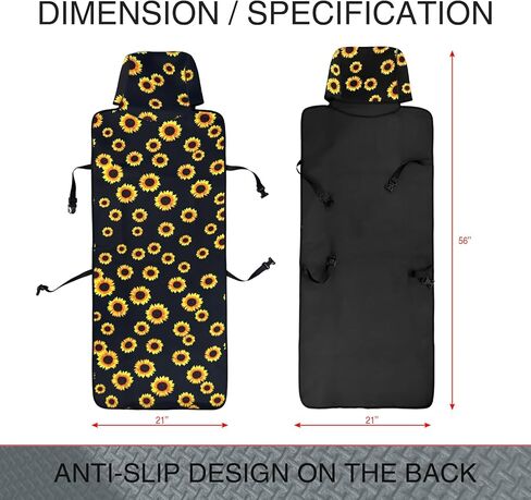 Universal Cloth Car Seat Covers Full Set with Buckle Fastening, Water-Resistant Fabric Auto Interior Protector – Fits Most Cars, SUVs, Trucks (Sunflower) in Saudi Arabia