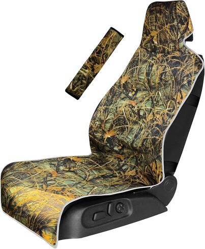 Universal Cloth Car Seat Covers Full Set with Buckle Fastening, Water-Resistant Fabric Auto Interior Protector – Fits Most Cars, SUVs, Trucks (Sunflower) in Saudi Arabia