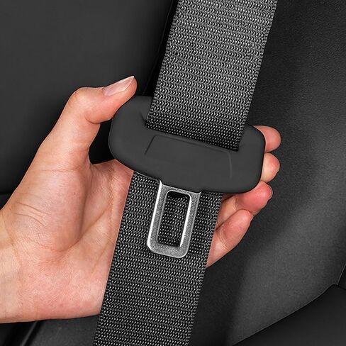 2Pcs Seat Belt Buckle Cover Anti-Scratch Rubber Car Seat Buckle Protector Clip Protection Cover Universal for SUV Sedan in Kuwait