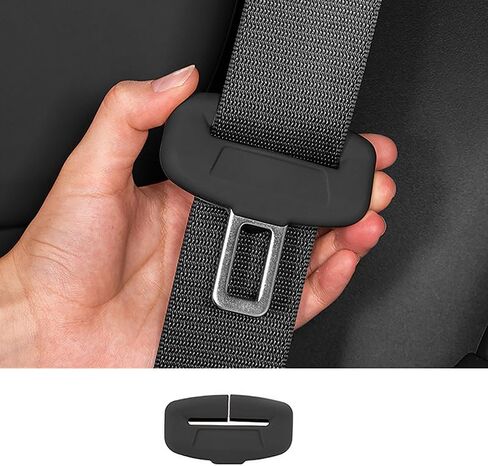 2Pcs Seat Belt Buckle Cover Anti-Scratch Rubber Car Seat Buckle Protector Clip Protection Cover Universal for SUV Sedan in Kuwait