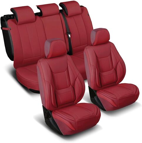 أغطية مقاعد السيارة المخصصة من Coverland متوافقة مع Ford Explorer Sport Trac 2007-2010 - غطاء مقعد مصنوع من الجلد الفاخر غير قابل للانزلاق ومقاوم للماء وغطاء مقعد داخلي مناسب [مجموعة كاملة باللون البيج] in Kuwait