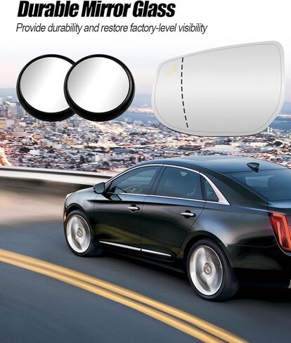 22839672 زجاج مرآة الجانب الأيسر للسائق مناسب لكاديلاك XTS 2013-2017، استبدل 23216353، زجاج مرآة الرؤية الخلفية مع خاصية اكتشاف النقاط العمياء الساخنة بدون تعتيم تلقائي in Kuwait