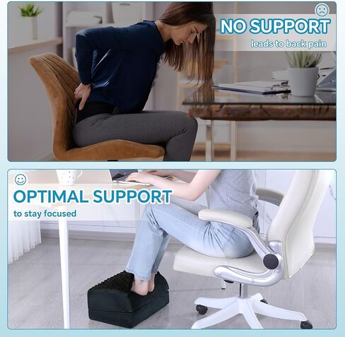ROYALAY Adjustable Foot Rest for Under Desk at Work with Feet Warm Pocket, Ergonomic Foot Stools for Under Office Desk, Leg Rest for Desk with Machine Washable Cover in Saudi Arabia