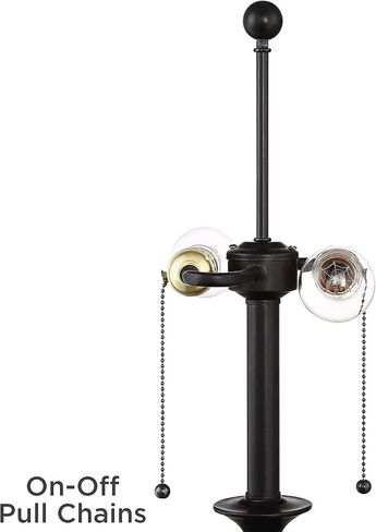 360 Lighting Spenser Traditional Floor Lamp Standing Exquisite 58" Tall Oiled Bronze Brown Metal Thin Column Off-White Linen Fabric Empire Shade for Living Room Reading House Bedroom Home in Saudi Arabia