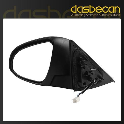 Dasbecan Left Driver Side Door Mirror Compatible with 2012-2014 Toyota Camry Manual Folding Power Glass Non-Heated Replaces# TO1320275 8790906400 8790906401 White (3Pins) in Kuwait