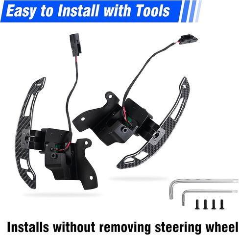 Magnetic Paddle Shifter for 2015-2025 Ford F150 Raptor/R Lariat King Ranch Platinum Tremor Limited 100% Real Carbon Fiber Steering Wheel Paddle Extensions (Openwork Design) in Saudi Arabia