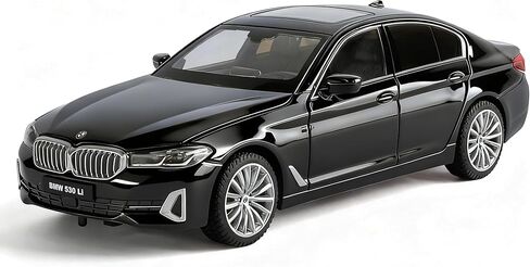 1/24 Scale BMW 530Li Metal Model Car Pull Back Car Toys with Light and Sound Toys Car Collectible Model for Kids Gift(Black) in Saudi Arabia