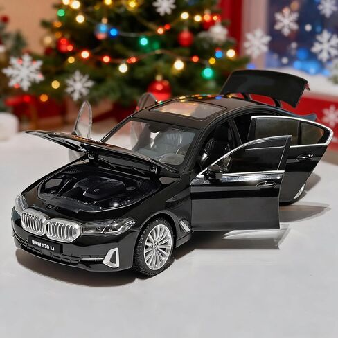1/24 Scale BMW 530Li Metal Model Car Pull Back Car Toys with Light and Sound Toys Car Collectible Model for Kids Gift(Black) in Saudi Arabia