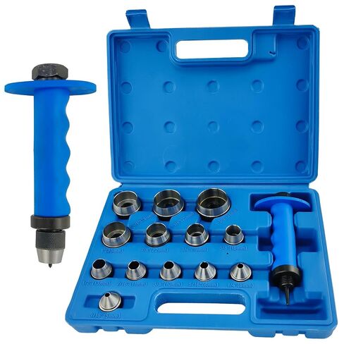 14Pcs 14 in 1 Gasket Hollow Punch Kit, 14Pcs Hollow Leather Hole Punch Set 3/16" to 1-3/8"(5mm-35mm) Sizes with Storage Case for Plastic, Rubber, Leather Crafting in Saudi Arabia