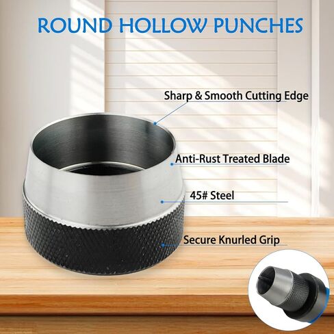14Pcs 14 in 1 Gasket Hollow Punch Kit, 14Pcs Hollow Leather Hole Punch Set 3/16" to 1-3/8"(5mm-35mm) Sizes with Storage Case for Plastic, Rubber, Leather Crafting in Saudi Arabia