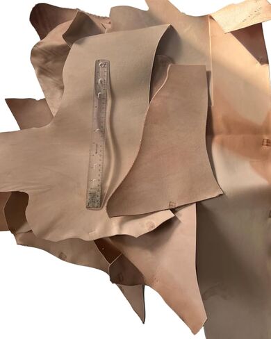Tooling Leather for DIY Projects, Leatherworking, and Sewing - Premium Natural Veg Tan Leather for Crafting & Workshops - Leather Scraps and Remnants: Sold by The Pound (1 LB) in Saudi Arabia