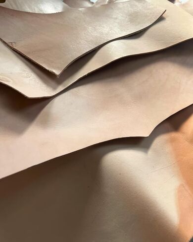 Tooling Leather for DIY Projects, Leatherworking, and Sewing - Premium Natural Veg Tan Leather for Crafting & Workshops - Leather Scraps and Remnants: Sold by The Pound (1 LB) in Saudi Arabia