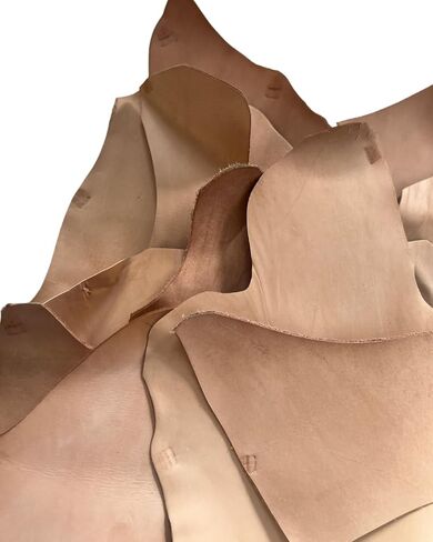 Tooling Leather for DIY Projects, Leatherworking, and Sewing - Premium Natural Veg Tan Leather for Crafting & Workshops - Leather Scraps and Remnants: Sold by The Pound (1 LB) in Saudi Arabia