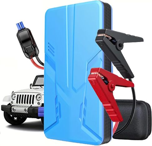 FOTON Car Jump Starter 30000mAh Power Bank Portable Battery Pack Starting Device حماية الدائرة الذكية للمركبات SUV 600Amp (7L بنزين و 5.5L ديزل) معزز تلقائي للطوارئ 12 فولت (أسود) in Kuwait