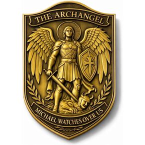 Archangel Gabriel Car Medal Emblem, St Archangel Bless Driving Safety, Thoughtful Gift for Drivers Friends&Families, Auto Decor for Home&Travel in Saudi Arabia