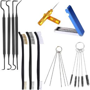 Carburetor Cleaning Kit Tool, 31Pcs Carb Jet Cleaner Tool Set with Dual-Ended Brushes, Cleaning Needles, Hooks & Wrench for Motorcycle ATV Chainsaw Welder Small Engine Maintenance in Saudi Arabia