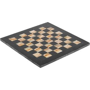 Marble Chess Board 15 Inch Handmade Oceanic and Black Stone Luxury Board Games for Adults & Family - Ideal Chess Board for Travel, Tabletop Play & Home Decor in Saudi Arabia