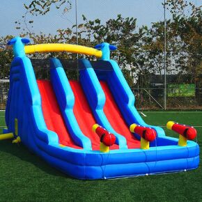 22FT Oxford Inflatable Water Slide Family Version of Water Park Equipped with a Pool Climbing Area and Slide Track Suitable for Summer Swimming Pool Parties and Family Gatherings （Include Blower） in Saudi Arabia