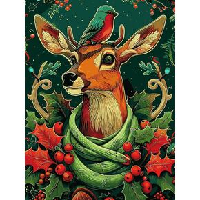 zpptAugs Paint by Numbers Kit for Adults Beginners，Deer Funny Adult Paint by Number Kits on Canvas,Digital Oil Number Painting Kits for Home Decor Gift 12"x16"(Without Frame) in Kuwait