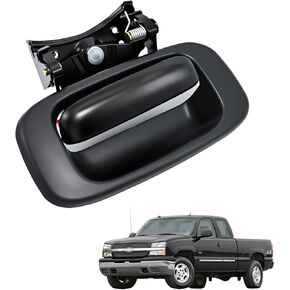 Upgraded Metal Tailgate Handle w/Improved Plastic Bezel Trim Rod Clips Compatible with 1999-2007 Chevy Silverado GMC Sierra 1500 2500 3500 Tailgate Latch Handle OE#15997911, 15228541 in Saudi Arabia