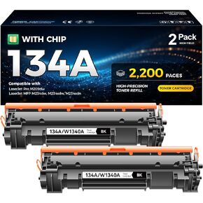 134A Black Toner Cartridge 2-Pack with chip Compatible Replacement for HP 134A 134X W1340A W1340X Toner Works with HP LaserJet MFP M234dw M234sdw M209dw Laser Printer M234dwe M234sdwe M234sdne M209dwe in Saudi Arabia