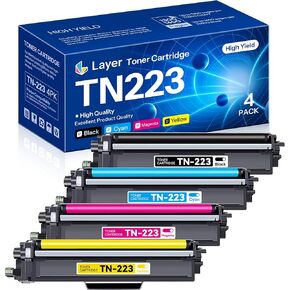 TN223BK/C/M/Y Toner Cartridge 4 Pack Compatible TN-223 Replacement for Brother TN223 HL-L3270CDW HL-L3290CDW HL-L3210CW MFC-L3710CW MFC-L3750CDW Toner Printer in Saudi Arabia