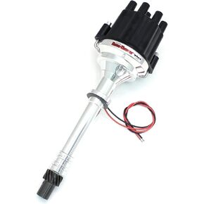 PerTronix Flame-Thrower Marine Billet Electronic Ignition Distributor with Ignitor II - Reverse Rotation Plug & Play Distributor for Chevrolet Small Block/Big Block Engines, Black Female Cap - D209800 in Kuwait