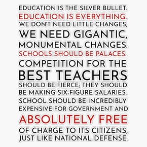 Sam Seaborn Education Speech - The West Wing Bumper Sticker Vinyl Decal 5 inches in Kuwait
