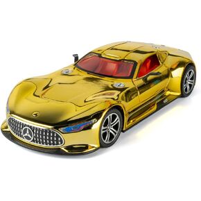 لعبة سيارة iLooboo موديل 1/24 Gloden AMG Vision GT مصنوعة من سبيكة قابلة للجمع، مصبوبة بالسحب للخلف مع أضواء وصوت in Kuwait