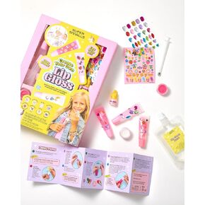 Super Smalls Create Your Own Lip Gloss Kit for Kids — Mix Strawberry Scented Clear Lip Gloss & Decorate 3 tubes with Gems & Stickers | Non-Toxic, Kid-Safe Creative Craft Activity, Ages 6+ in Saudi Arabia