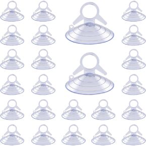 24 PCS Glass Strong Transparent Suction Cups, Windshield Sunshade Dovetail Sucker Hooks, Multi-Purpose Window Suction Cups for Car Window Glass Bathroom Kitchen Office Home Decor in Saudi Arabia