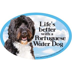 Prismatix Portuguese Water Dog Oval Dog Magnet for Cars in Saudi Arabia