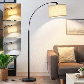 71" Arc Floor Lamps for Living Room, Standing Lamp with Adjustable Head, Tall Pole Lamp with Foot Switch, Arched Reading Light for Bedroom, Office, 9W Adjustable Color Temperatures Bulb Included in Saudi Arabia