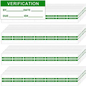 210 Pcs Verification Labels, 1.5" x 0.625" Self Laminating Verification Labels, Waterproof Write-On Adhesive Calibration Stickers for Equipment Routine Calibration(Clear Flap) in Kuwait