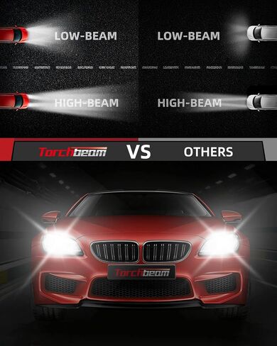 مصابيح الضباب للسيارات Torchbeam 2026، 74,000LM 6500K أبيض بارد، تركيب التوصيل والتشغيل، نوع المقبس المتوافق H4 in Kuwait
