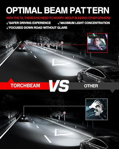 مصابيح الضباب للسيارات Torchbeam 2026، 74,000LM 6500K أبيض بارد، تركيب التوصيل والتشغيل، نوع المقبس المتوافق H4 in Kuwait
