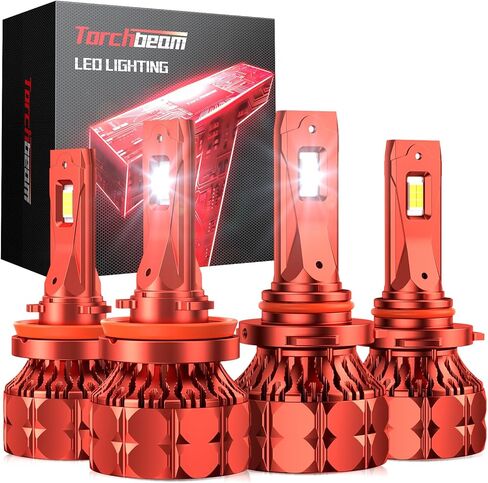 مصابيح الضباب للسيارات Torchbeam 2026، 74,000LM 6500K أبيض بارد، تركيب التوصيل والتشغيل، نوع المقبس المتوافق H4 in Kuwait