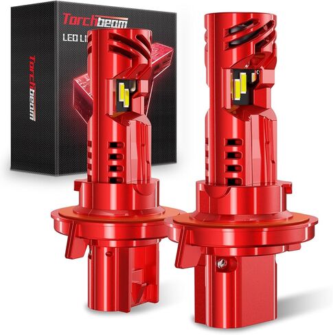 استبدال لمبة مصباح الضباب للسيارة Torchbeam 2026 H13، 72000LM 6500K أبيض بارد، غير قطبي، نوع مقبس متوافق، عبوتان in Kuwait