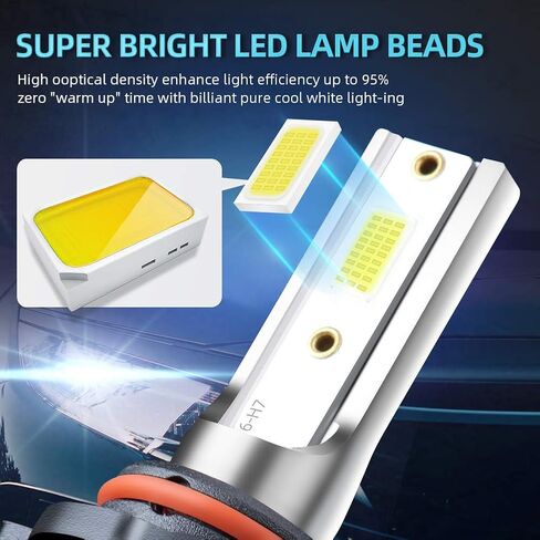 Super-Bright Light Bulbs Combo Pack Fit for 2011-2014 Ford Edge 9012 High Low Beam 30000LM 6000K 500% Brightness with Cooling Fan Plug N Play Pack of 2 in Saudi Arabia